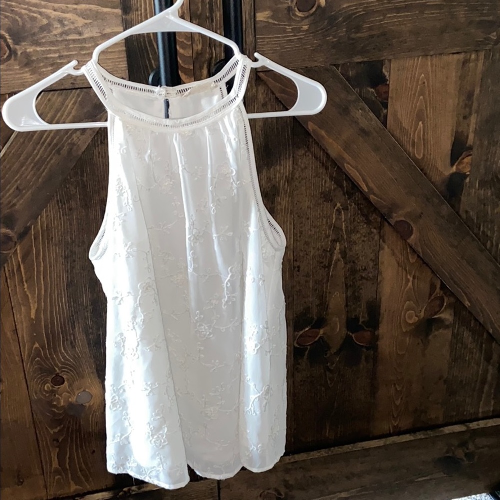 White lace tank top